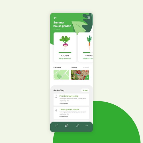 App design for garden management