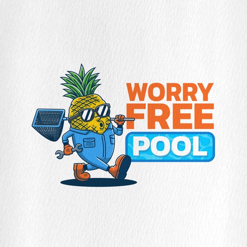 Logo design for cleaning and maintenance pool