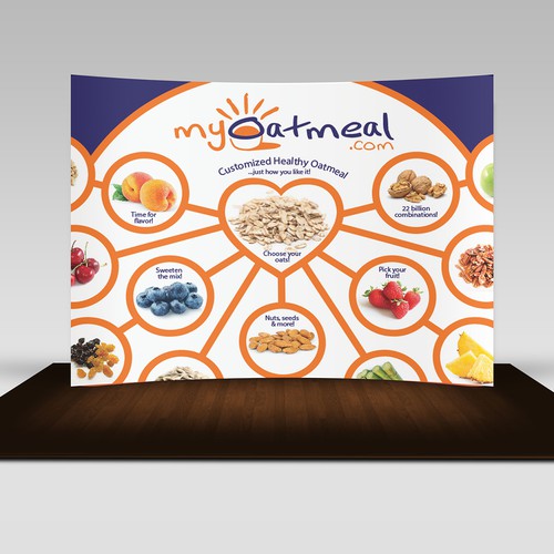 Trade show backdrop design for MyOatmeal.com