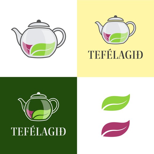 Tea-pot logo concept for a tea company