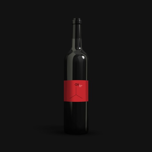 Minimal design wine label