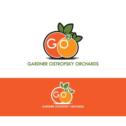 logo concept for "Gardner Ostrofsky Orchards".