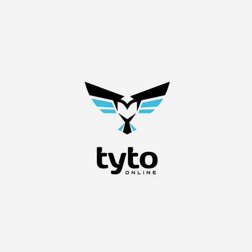 Abstract Owl logo for gaming company