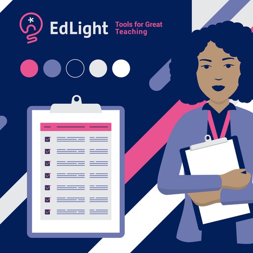 Stylescape of Brand Guide and Brand identity designs system for Edlight App