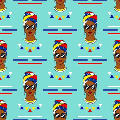 African Women Fabric Pattern