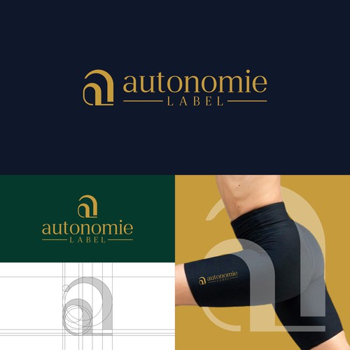 Activewear letter aL logo design