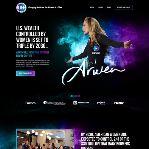 LIFE with Arwen website redesign