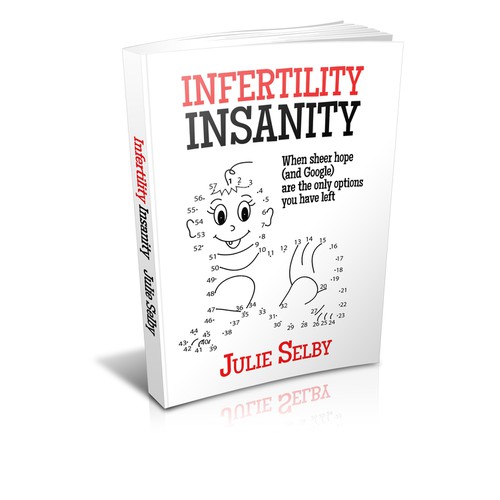 Create a brilliant cover for a humorous memoir about overcominginfertility