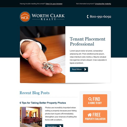 Worth Clark Realty Email Newsletter