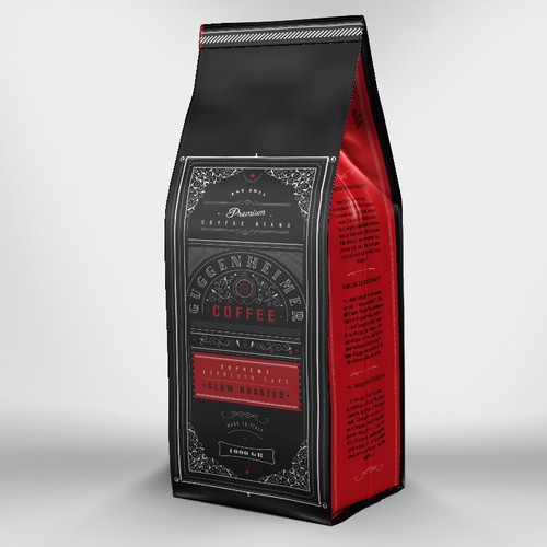 Vintage inspired coffee packaging