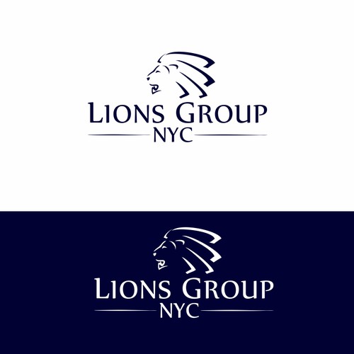 Lion logo design for Lions Group NYC