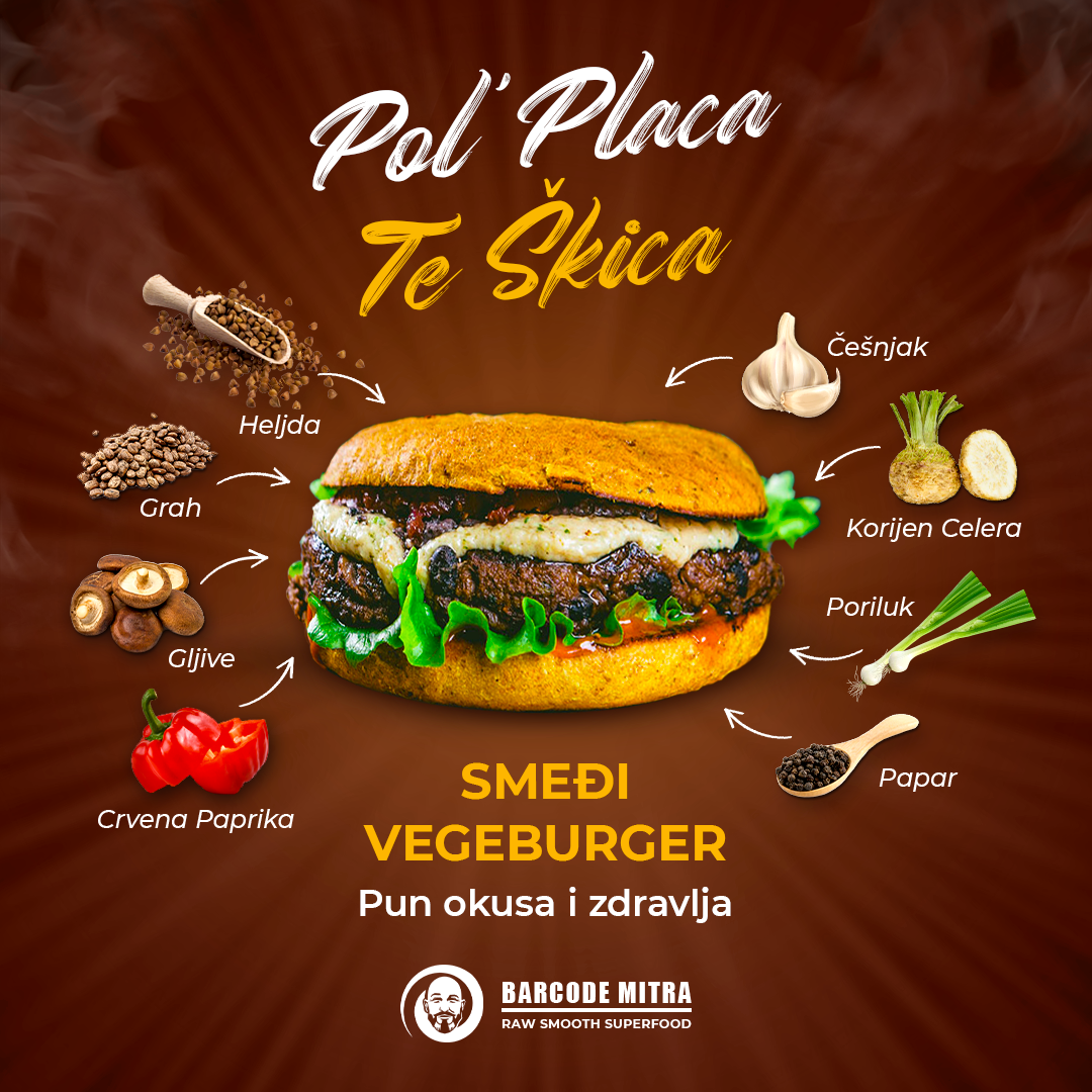 Veggie Burger Poster - Red Burger