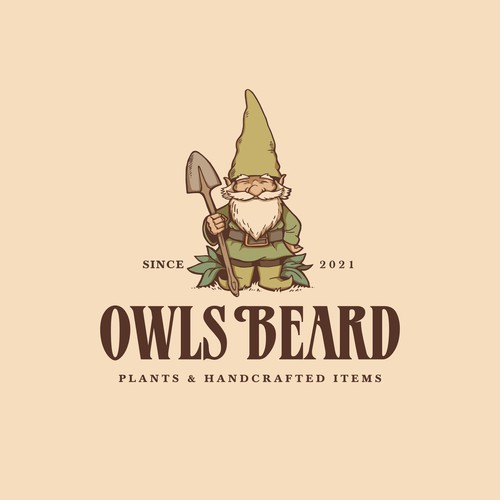 Vintage Classique logo for a craftsman - Owls Beard