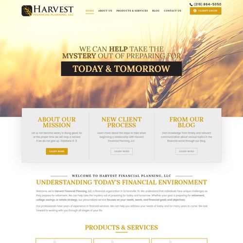 Landing Page - Harvest Financial Planning, LLC