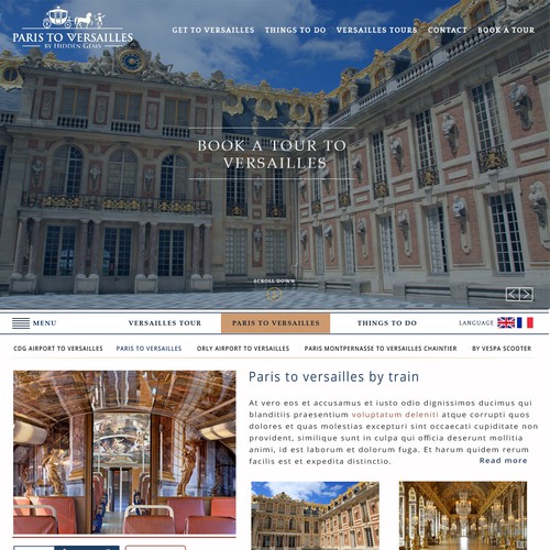 Website concept for Luxury tour company