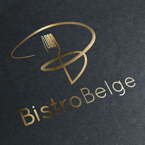 Logo bistro belge B fork