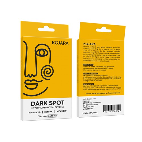 Kojara Dark Spot Packaging