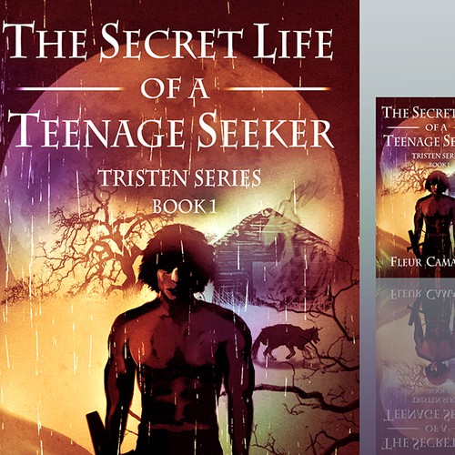 Book cover for teenage girls + plus boy adventure book combined in one