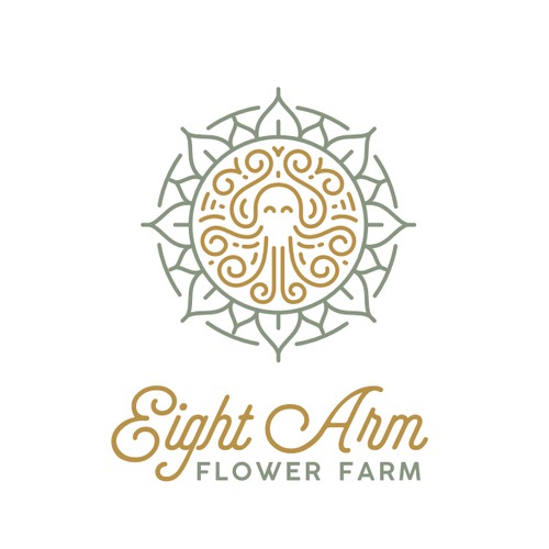 Octopus and Flower Logo