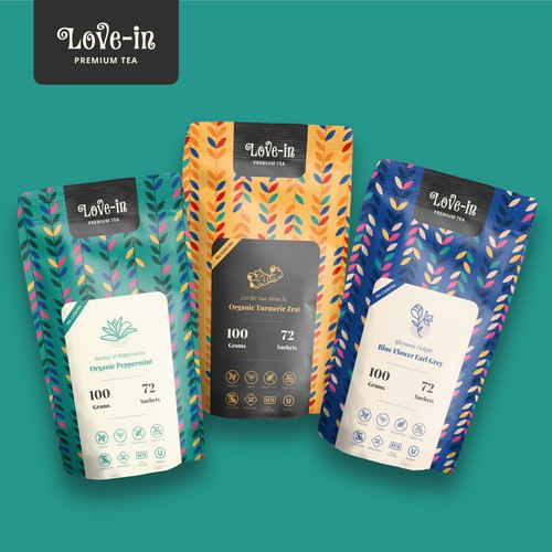 Tea Packaging Concept for Live-in Teas.