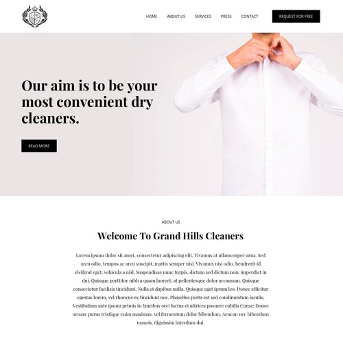 Website Design for Grand Hills Cleaners