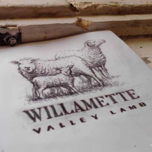 Sketch for "Willamette Valley Lamb", a sheep farm.