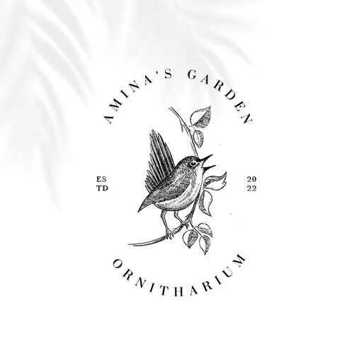Hand-drawn logo for Ornithological reserve 