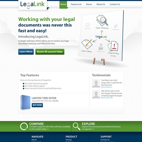website design for LegaLink