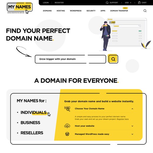 MY NAMES - Domain Registration Services Website Contest Entry