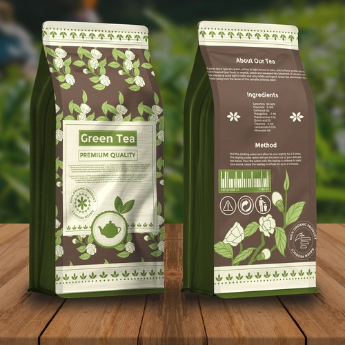 Tea label packaging design