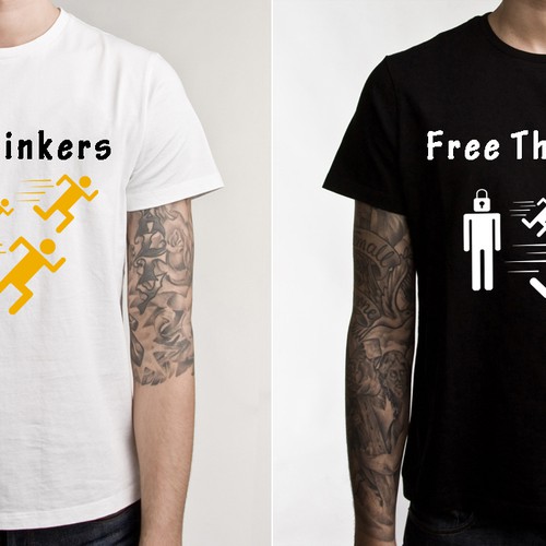 T-shirt design for a free thinkers