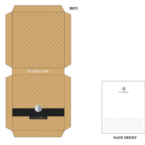 Create a classy packaging design for CottonBrew, a men's bespoke clothing company