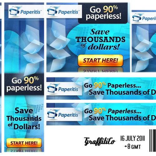 Compelling Banners for Going Paperless Affiliate Program