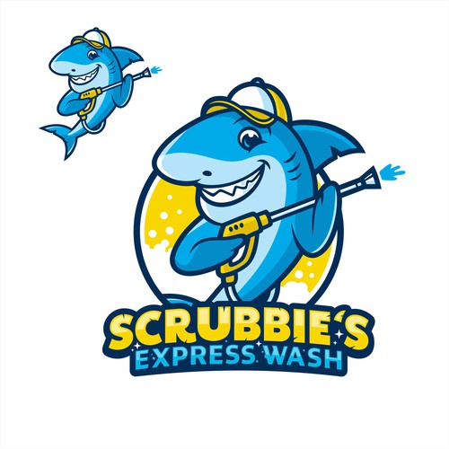 Mascot Car Wash, Carwash Mascot Logo, Car Washing Logos - Scrubbie’s