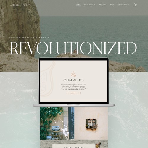 Website Design for Chiara in Italy