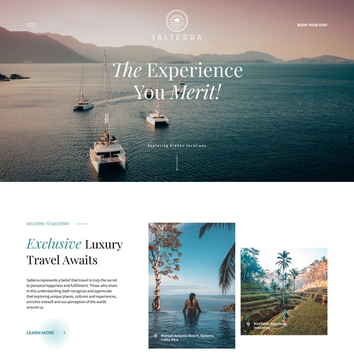 Website for luxury travel agency