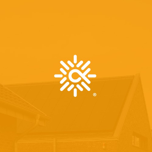 Modern Line-Art Logo For Alpha Solar