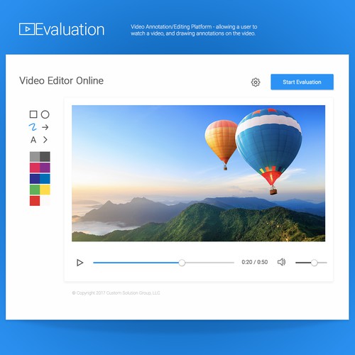 UI for online Video Editor