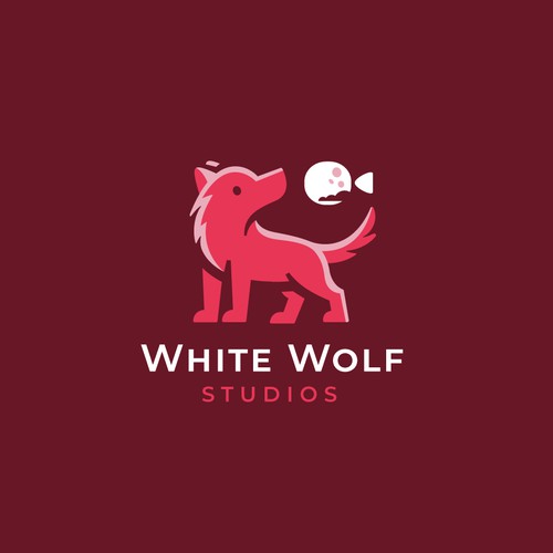 Cute wolf for a video editing company