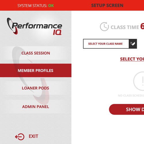 user interface for fitness program 