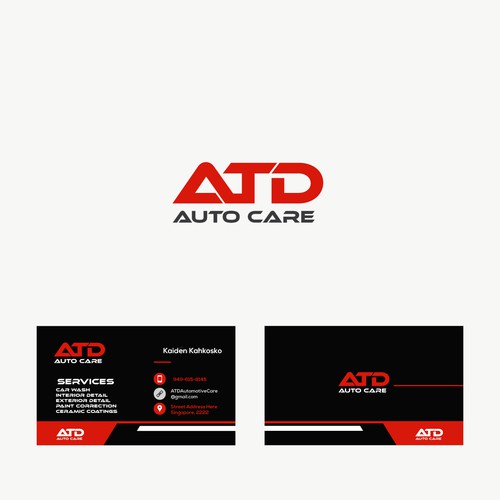 " ATD " auto car logo design 