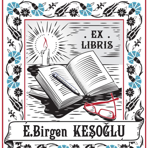 art or illustration für Personal design of a bookplate for Ms. E. Birgen Keşoğlu