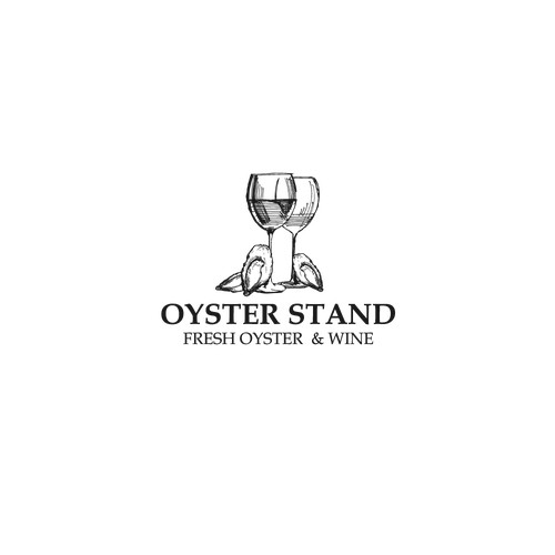  Logo design for oyster and wine bar