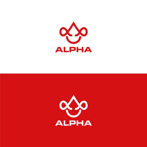 A logo design for ALPHA gas station