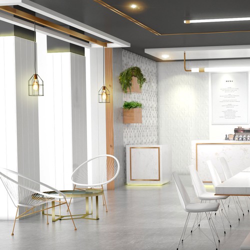 3D Retail Cafe Space design