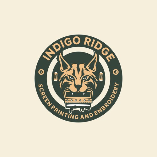 Classic Bobcat Logo for Indigo Ridge Screen Printing and Embroidery