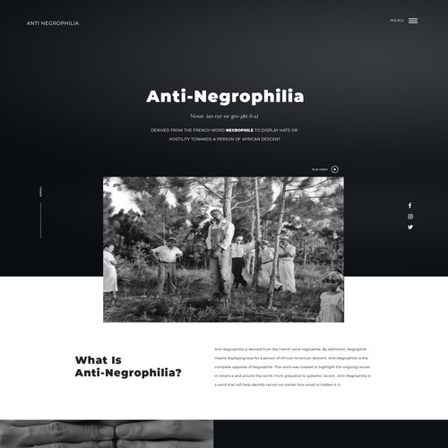 Minimal & edgy website design for non-profit organisation