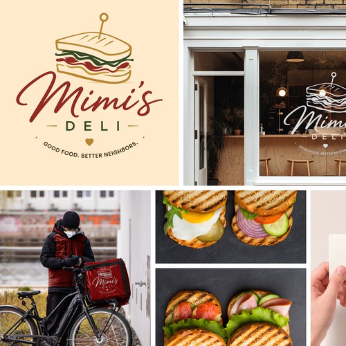 Mimi's deli logo redesign 