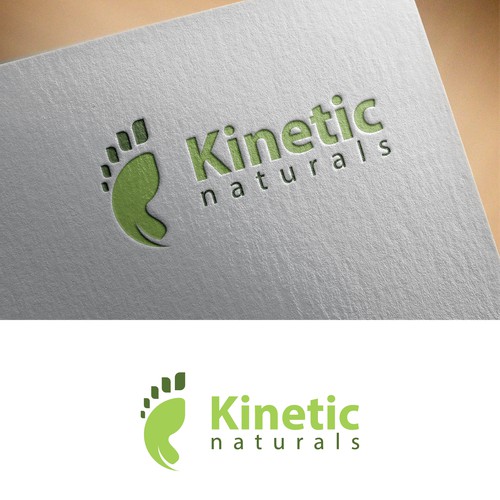 simple and unique logo for Kinetic Naturals