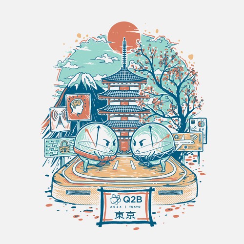 Q2B tokyo 2024 t-shirt design